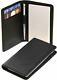 Leather Notepad Holder Black Card Wallet With Pad And Pen Gift Box
