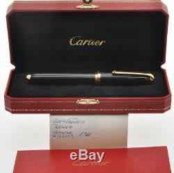 Louis Cartier ST170039 Black Composite & Gold fountain pen new in box