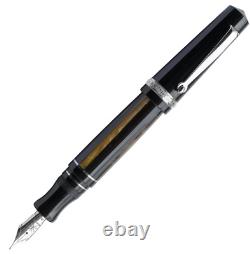 Maiora Aventus Unica Fountain Pen, Black, Orange & Palladium, New in Box