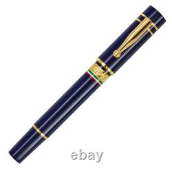 Maiora G20 Limited Edition Fountain Pen, Navy Blue & Gold 14K fine Nib new- Box