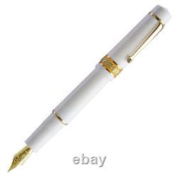 Maiora Mytho Dama Fountain Pen, Polished White & Gold, New in Box