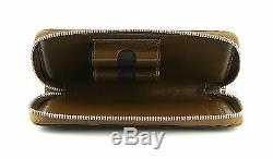 Montblanc 107397 Meisterstuck Forest Brown Leather Two Pen 6.5 Zip Case New Box