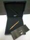 Montblanc 18kt Solid Gold White & Yellow Bi Color Ballpoint Pen New In Box