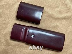 Montblanc 2 Pen Tube Style Leather Pen Case New In Box
