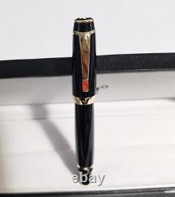 Montblanc 5096 Boheme Rouge Red Ruby Black/Gold Rollerball Cap Pen withBox New