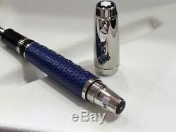 Montblanc Boheme Jewels Topaz/ Blue Leather Fountain Pen #9931 New In Box