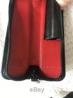 Montblanc Boheme Rouge Pen Pouch Black Leather- New With Box And Engraving Vouc