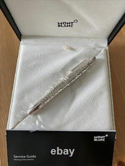 Montblanc Martele Sterling Silver Fountain Pen 18K (F) Gold Nib withBox and Papers