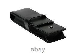 Montblanc Meisterstuck 14311 Siena Two Pen Pouch Black Italian Leather New Box