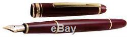 Montblanc Meisterstuck Bordeaux & Gold Fountain Pen Med Pt New In Box 144R