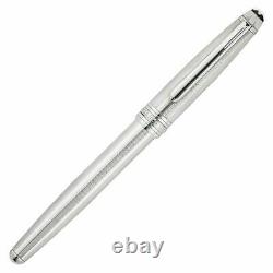 Montblanc Meisterstuck Solitaire Pure Silver Fountain Pen New In Box 23644 5846