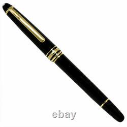 Montblanc Rollerball Black Gold Trim 163 12890 Authentic pen box and papers