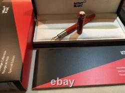 Montblanc Rouge Et Noir Coral Fountain Pen (m) Nib #114725 New In Box