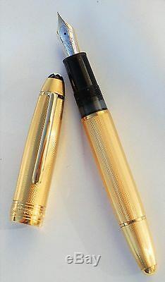 Montblanc Solitaire 146V Vermeil Barley Legrand Fountain Pen B Pt New In Box