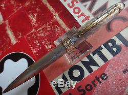 Montblanc Solitaire 164S Sterling Silver Barley & Gold Ballpoint Pen New In Box