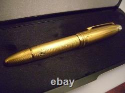Montblanc Solitaire Fountain Pen Med Pt 146V Vermeil Barley Legrand New In Box