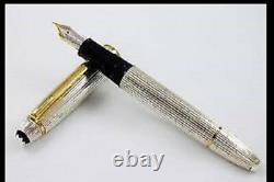 Montblanc Solitaire Fountain Pen Sterling Silver Legrand X Fine New In Box 146s