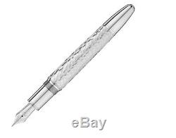 Montblanc Solitaire Martele Sterling Silver Fountain Pen 115097 NEW + BOX