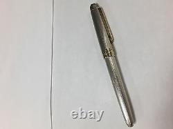 Montblanc Solitaire Rollerball Pen 163S Sterling Silver Barley & Gold New In Box