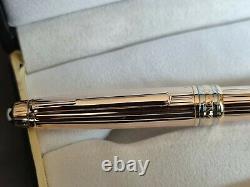 Montblanc Solitaire Vermeil Pinstripe Gold Rollerball Pen New In Box 164vp