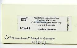 Montblanc St. Steel 3 Rings Pave Diamond Cufflinks New Box Germany 102693 $2.435
