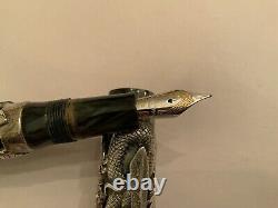 Montegrappa 1995 Silver Dragon Limited Pen And Inkwell New Never Used Box Papers