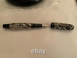 Montegrappa 1995 Silver Dragon Limited Pen And Inkwell New Never Used Box Papers