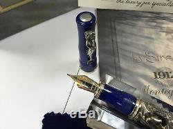 Montegrappa La Sirena limited edition silver fountain pen + all boxes