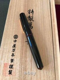 NAKAYA fountain pen lighter model portable black NIB 14K gold B Used with Box