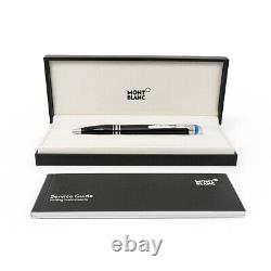 NEW IN BOX Montblanc StarWalker 118848 in black resin and platinum Ballpoint pen