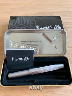 NEW Kaweco STEEL Sport Fountain Pen, Medium point-tin gift Box