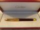 New Louis Cartier Red Burgundy Marble Motif Lacquer & Gold Ballpoint Pen Box