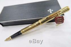 NEW OLD STOCK PARKER PREMIER ATHENES 22ct GOLD PLATE, BLACK LAQUE STRIPES, BOXED