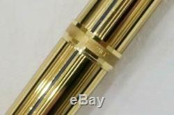 NEW OLD STOCK PARKER PREMIER ATHENES 22ct GOLD PLATE, BLACK LAQUE STRIPES, BOXED