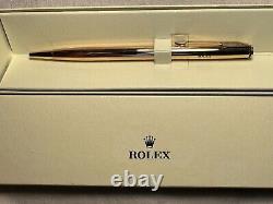 NEW ROLEX Novelty Gold Twisted Ballpoint Pen (Blue Ink) with Box Vintage Rare