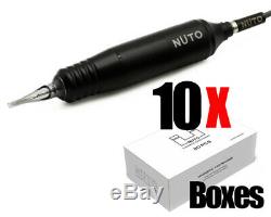 NUTO Tattoo Pen Machine & 10 Boxes of Nuto Cartridges Magnetic Needles (200pcs)