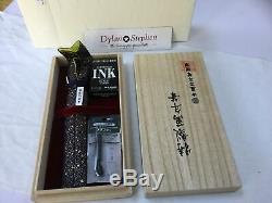 Nakaya Aka Tamuneri Urushi lacquer desk fountain pen 14K fine nib + box NEW