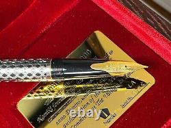 Namiki Jubilaeum AD 2000 Lattice Ruthenium Fountain Pen 18K Med Nib Boxed NEW
