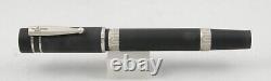Nettuno 1911 Black Sands Matte & Rhodium Ltd Ed Fountain Pen M Nib -New In Box