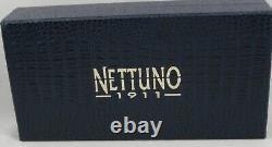 Nettuno 1911 Grey Tritone & Rhodium Fountain Pen Medium Nib New In Box