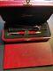 New Boxed Cartier Ballpoint Pen Red With Box/ Bag Luxury Writing Instrument Rare