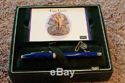 New Cross Townsend Lapis Lazuli Fountain Pen New In Box Gold Flake and Gold Nib