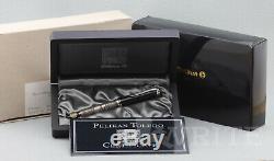 New! Fountain Pen Pelikan Toledo Sterling Silver M 910 Nib F Complete Box