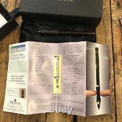New In Box Original Sensa Pen Gunmetal Black Made USA Hard Box With Cushion