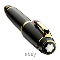 New Montblanc Boheme Rouge Red Ruby Black/Gold Rollerball Cap Pen BOX