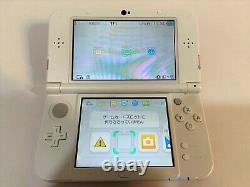 New Nintendo 3DS XL LL Pink White Japanese only Console withBox & stylus pen F/S
