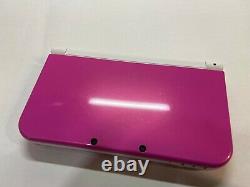 New Nintendo 3DS XL LL Pink White Japanese only Console withBox & stylus pen F/S