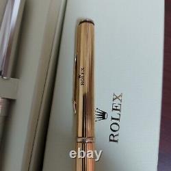 New Rolex Ballpoint yellow gold Pen Without Box twist type blue ink by Parker