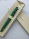 New Rolex Green Executive Screw Twist Cap Pen With Box Rare Great Gift