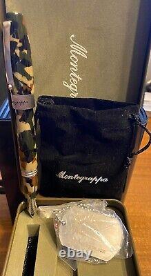 New with original boxes Montegrappa Fortuna Camouflage Med. Fountain Pen Set